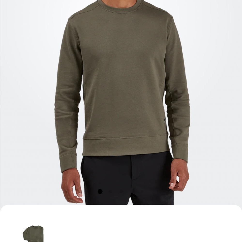 On Running Crew Neck sweatshirt.  Olive.  Size L.  Gently used